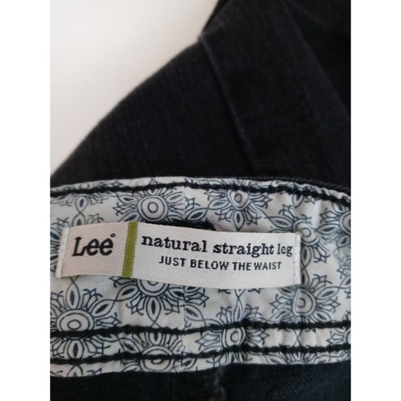 Lee Natural Fit Straight Leg Mid Rise Midnight Black Jeans Size 10M - Picture 8 of 9